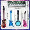 10pcs Inflatable Instruments Party Props Rock Star Toy Set Inflatable Saxophone Bass Rock Microphone Rock Electric Guitar Recorder Suitable for Various Music Parties(Classical Style) view 2