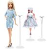 4 Count Adjustable Doll Stands For 13-18 Inch American Dolls, Action Figure Display Supports, Pvc Organizing Holders In White view 1