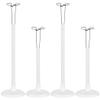 4 Count Adjustable Doll Stands For 13-18 Inch American Dolls, Action Figure Display Supports, Pvc Organizing Holders In White view 4