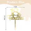 "18 & Fabulous" Birthday Cake Topper, Golden 18th Cake Decoration, Suitable Party Cake Decor for Anniversaries & Birthday view 4