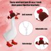 6pcs Mini Desk Goose Hats, Cute Knitted Hats for 7 Inch Porch Goose Statue Headwear with Adjustable Strap Outfits Accessories for Geese Magnetic Statue Key Holder view 4