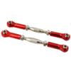 2Pieces Aluminum Front Rear Servo Link SLA013 Compatible with 1 10 Scale RC Car Models 4x4 and Similar 1 10 Scale Vehicles(Red) view 1