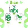 12 Pack Glitter Dinosaur Cupcake Toppers - Green 2 Rex Dinosaur Cupcake Picks for Dinosaur Themed Baby Showers and Two Year Birthday Party Cake Decorations. view 4