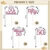 12 PCS Rose Gold Glitter 50th Birthday Cupcake Topper, Cheers to 50 Years Old for Birthday Cupcake Decoration for Happy 50th Birthday/Anniversary Party Cupcake Decorations Supplies view 4