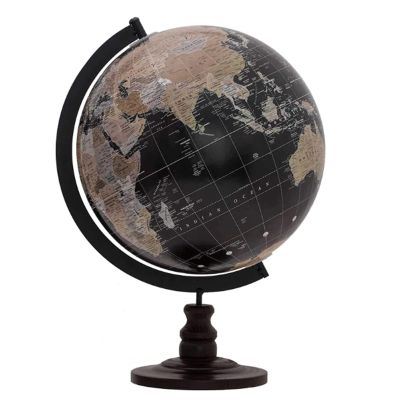8.4" Antique World Globe with Metal Stand & Base, HD Printed Educational Globe for Office & School