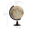8.4" Antique World Globe with Metal Stand & Base, HD Printed Educational Globe for Office & School view 3