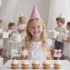 12 PCS Silver Pink oh baby Cupcake Toppers - Snowflake Themed Cupcake Decorations, Baby Shower, Gender Reveal, Children's Birthday Party Cupcake Decor view 3