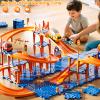 KIZONLY Puzzle Racer Kids Car Track Set, 4-Tier Race Tracks for Kids Ages 3-5 with 3 Cars, Traffic Parts, Trucks for Toddlers 2-4 Years, Floor Puzzle Tracks Car Gift for Boys Girls 3 4 5 Year Old view 3