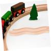 Wakauto Wooden Train Track Expansion for DIY Educational Railway Accessory Stable Snake Shaped Wood Part Enhances Hands Creativity and Brain Development view 4