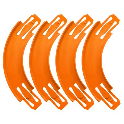 Racetrack Connectors Compatible with Hot Wheels, 90 Degree Banked Turn, 4 Packs, Upgrade Edition (Orange)
