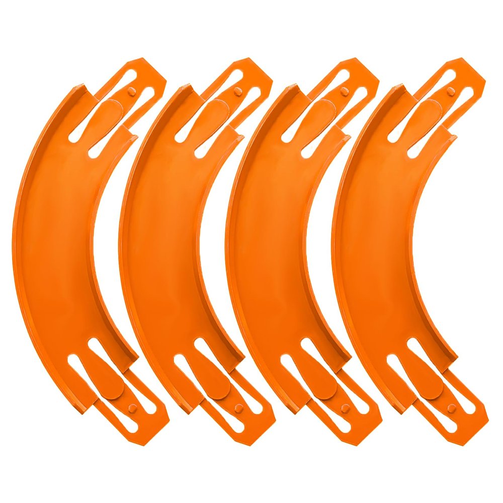 Racetrack Connectors Compatible with Hot Wheels, 90 Degree Banked Turn, 4 Packs, Upgrade Edition (Orange)