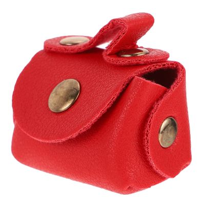 FRCOLOR Scale Red Leather Handbag for Realistic Girl Play Accessory Lightweight and Skin Friendly Pretend