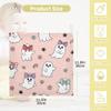 CUPADA 5 Pack Baby Washcloths Muslin Face Towels Cute Ghosts with Bows and Flower Absorbent Burp Wash Wipes Soft Towel for Newborn Infant view 2