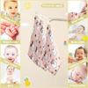 CUPADA 5 Pack Baby Washcloths Muslin Face Towels Cute Ghosts with Bows and Flower Absorbent Burp Wash Wipes Soft Towel for Newborn Infant view 4