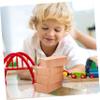 BESPORTBLE 6pcs Wooden Train Bridge Pier Supports for Train Tracks Stable Elevated Track Risers for Railway Enhance Fine Motor Skills and DIY Play Compatible with Major Brands view 3