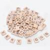 100 PCS Wood Letter Tiles Wooden Tiles view 1