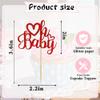 12 PCS Oh Baby Cupcake Topper with Red Glitter Love Cupcake Decoration for Valentine's Day Baby Shower Kids Birthday Party Cake Decorating Supplies view 4