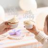 12 PCS Oh Baby Cupcake Topper with Silver Glitter Love Cupcake Decoration for Valentine's Day Baby Shower Kids Birthday Party Cake Decorating Supplies view 2