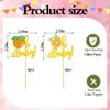 12 PCS Grapefruit Oh Baby Cupcake Toppers Gold Glitter Fruit Themed Cupcake Decorations Party for Baby Shower Boys Girls Birthday Parties Cupcake Decoration Supplies view 4