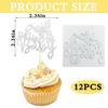 12 PCS Silver Butterfly Oh Baby Cupcake Toppers Butterfly Themed Birthday Party Cupcake Decoration for Baby Shower Kids Birthday Parties Cupcake Decorations Supplies view 4