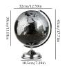 32cm Black World Globe with Metal Stand, Educational Geographic Globe for Home, Office & School view 2