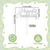 12 PCS Happy Anniversary Cupcake Toppers - Silver Glitter Anniversary Cupcake Picks for Wedding Anniversary Party Cake Decorations view 4