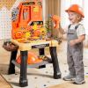 XINNOVEL Kids Tool Bench Set with Electric Drill and Realistic Tool, Pretend Play Construction Workbench Toys for Toddlers Ages 3-5 Years Old, Birthday Gifts for Boys Age 3 4 5 6 7 8 Year Old view 1
