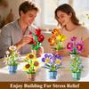 9 Pack Flowers Botanicals Collection 3.6MM Mini Building Set-1362PCS Flower Plants Building Block Toy, Valentines Artificial Flower Kits for Home Office Decor, Birthday Gifts for Adults Women Kids 12+ view 2
