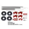 Ecoyin Rc Car Metal Front Rear Wheel Line Wire Brake System Kit for 1/5 Hpi Rofun Rovan Km Baja 5B 5T 5SC Buggy Truck Parts (Red) view 1
