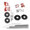 Ecoyin Rc Car Metal Front Rear Wheel Line Wire Brake System Kit for 1/5 Hpi Rofun Rovan Km Baja 5B 5T 5SC Buggy Truck Parts (Red) view 4