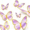 10 Pcs Butterfly Cake Toppers Purple Cake Decor Elegant Butterfly Theme Cake Decorations for Baby Shower Birthday Wedding Party Supplies view 1