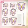 10 Pcs Butterfly Cake Toppers Purple Cake Decor Elegant Butterfly Theme Cake Decorations for Baby Shower Birthday Wedding Party Supplies view 4