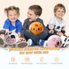 VangeBow Silent Indoor Soccer Balls for Toddlers 1-3, Inflatable Soft Plush Baby Toddler Soccer Ball Toys Gifts for 1 2 3 4 5 Year Old Boy Girl First Birthday Gift (Orange Cat, Pump Include) view 2