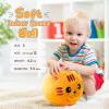 VangeBow Silent Indoor Soccer Balls for Toddlers 1-3, Inflatable Soft Plush Baby Toddler Soccer Ball Toys Gifts for 1 2 3 4 5 Year Old Boy Girl First Birthday Gift (Orange Cat, Pump Include) view 4