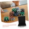 Healifty Large Capacity Alloy Poker Chip Case with Compartment Inner Structure Cards Container for Poker Chips Cards and Dice Storage Safe Rounded Edges view 3