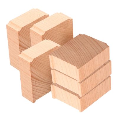 TOYANDONA 6pcs Wooden Train Bridge Risers Elevated Track Supports for Train Lightweight Beech Wood Accessories for Raised Railway Layouts Compatible Enhances Motor Skills and DIY Play