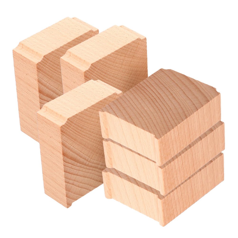 TOYANDONA 6pcs Wooden Train Bridge Risers Elevated Track Supports for Train Lightweight Beech Wood Accessories for Raised Railway Layouts Compatible Enhances Motor Skills and DIY Play