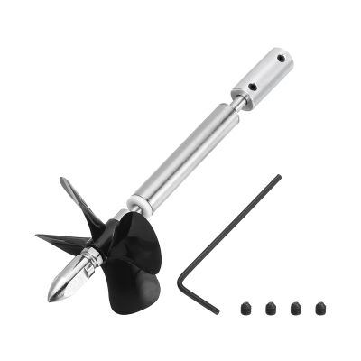 MECCANIXITY Drive Shaft W Propeller and Coupling Joint for RC Boat Coupler Assemble Kit, L100mm Shaft, L50mm Sleeve, D55mm Four Propeller, Fit for 5 mm Motor Shaft
