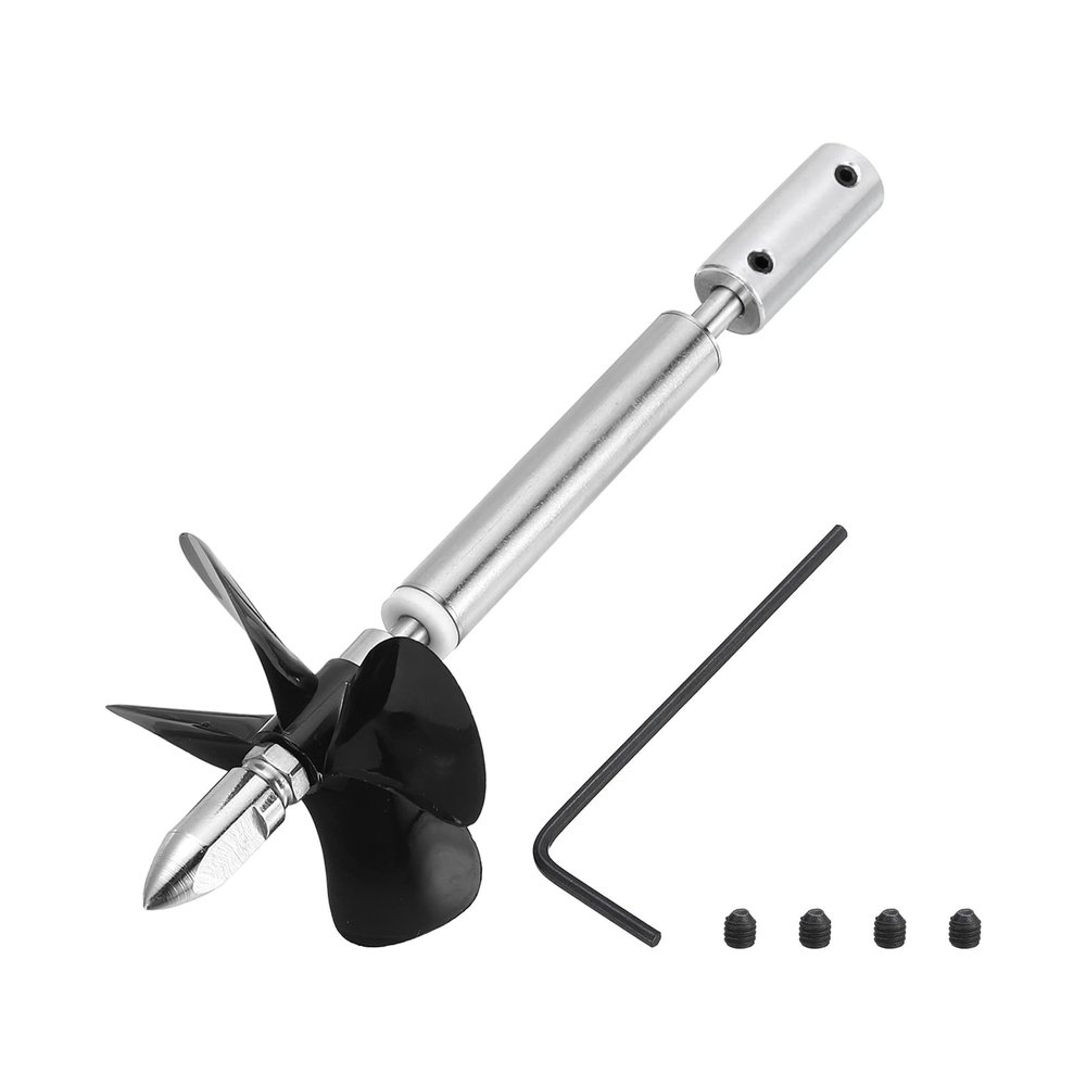 MECCANIXITY Drive Shaft W Propeller and Coupling Joint for RC Boat Coupler Assemble Kit, L100mm Shaft, L50mm Sleeve, D55mm Four Propeller, Fit for 5 mm Motor Shaft