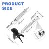 MECCANIXITY Drive Shaft W Propeller and Coupling Joint for RC Boat Coupler Assemble Kit, L100mm Shaft, L50mm Sleeve, D55mm Four Propeller, Fit for 5 mm Motor Shaft view 2