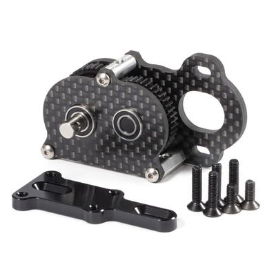 35g Carbon Ultralight NOD Transmission 48P Straight Axle Gearbox Compatible with 1 10 Scale RC Crawler Chassis Such As AR44 AR45 Compatible with Scaler Models(Black)