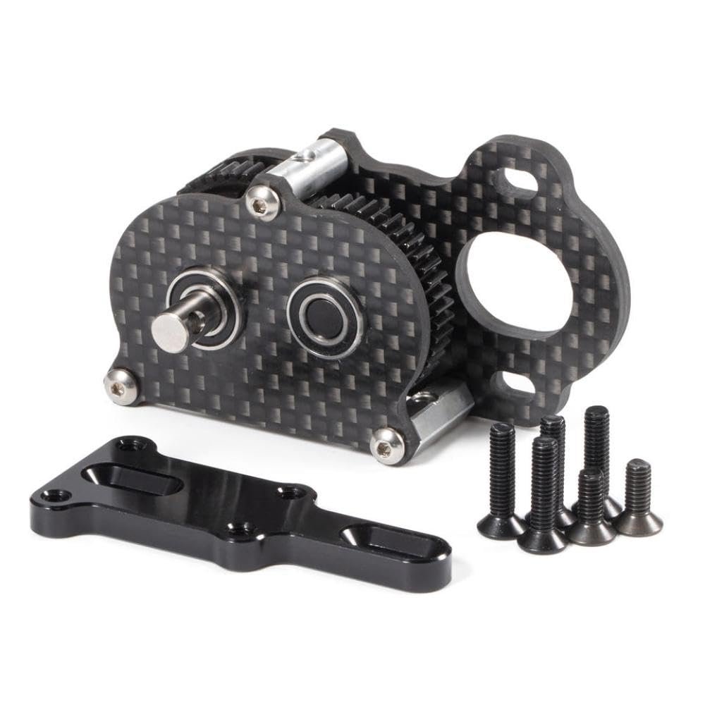 35g Carbon Ultralight NOD Transmission 48P Straight Axle Gearbox Compatible with 1 10 Scale RC Crawler Chassis Such As AR44 AR45 Compatible with Scaler Models(Black)