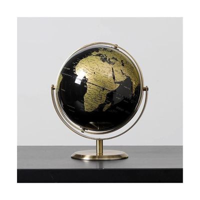 Black Oceans Educational World Globe, 27cm/10.6in with Metal Stand for Home & Office Decor(24cm/9.4 in)