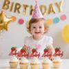 12 PCS Strawberry Oh Baby Cupcake Decorations, Strawberry Birthday Party Cupcake Toppers for Boys or Girls Birthday Parties Cupcake Decor Supplies view 2