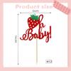 12 PCS Strawberry Oh Baby Cupcake Decorations, Strawberry Birthday Party Cupcake Toppers for Boys or Girls Birthday Parties Cupcake Decor Supplies view 4