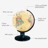 6" Retro Antique Children's World Globe, Mini Political Globe with Dual-Axis Rotation for Classroom & Home view 3
