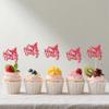 12 PCS Rose Red Butterfly Oh Baby Cupcake Toppers Butterfly Themed Birthday Party Cupcake Decoration for Baby Shower Kids Birthday Parties Cupcake Decorations Supplies view 3