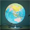 16.5" Antique World Globe with LED Light, Silver Stand, Educational Geographic Globe for Home & Office(Blue) view 4