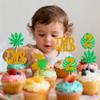 12-Pack Gold Two Wild Cupcake Toppers with Glitter Monstera Leaves 2nd Birthday Cupcake Decor Jungle Safari Themed Birthday Party Supplies view 2
