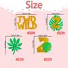 12-Pack Gold Two Wild Cupcake Toppers with Glitter Monstera Leaves 2nd Birthday Cupcake Decor Jungle Safari Themed Birthday Party Supplies view 4